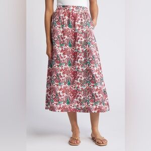 Biden Florence Linen Midi Skirt